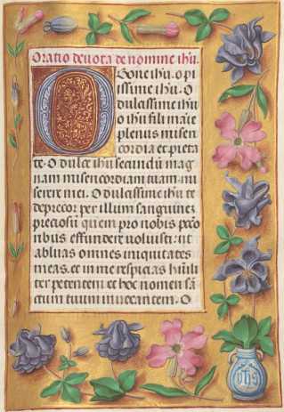 Ganzseitige Miniatur mit Text
