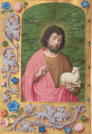 Ganzseitige Miniatur: Jesus als guter Hi...