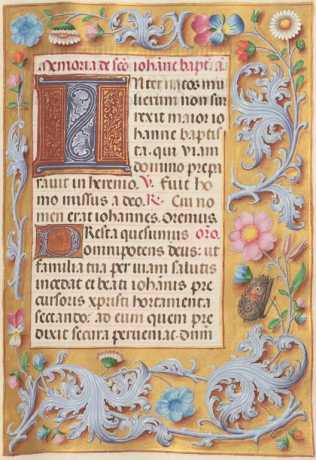 Ganzseitige Miniatur mit Text
