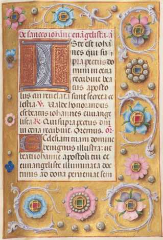 Ganzseitige Miniatur mit Text
