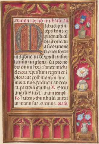 Ganzseitige Miniatur mit Text
