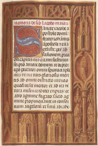 Ganzseitige Miniatur mit Text
