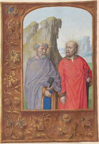 Ganzseitige Miniatur: Hll. Petrus und Pa...