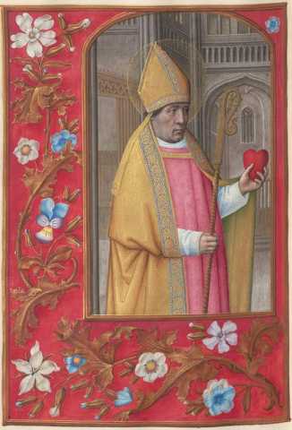 Ganzseitige Miniatur: Hl. Augustinus
