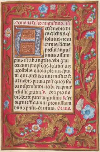 Ganzseitige Miniatur mit Text
