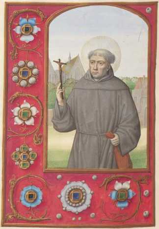 Ganzseitige Miniatur: Hl. Antonius von P...