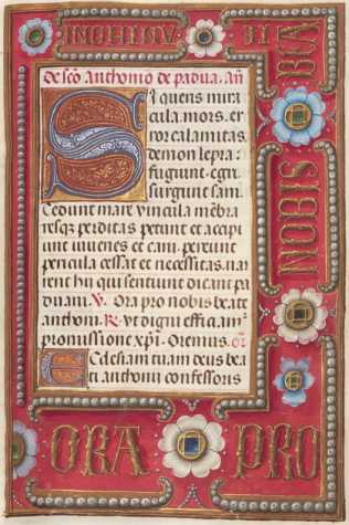 Ganzseitige Miniatur mit Text
