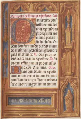 Ganzseitige Miniatur mit Text
