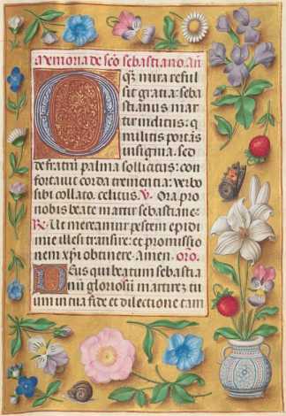 Ganzseitige Miniatur mit Text
