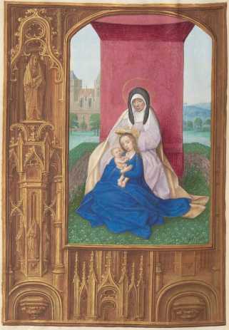 Ganzseitige Miniatur: Hl. Anna
