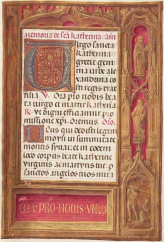 Ganzseitige Miniatur mit Text
