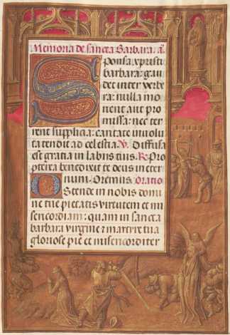 Ganzseitige Miniatur mit Text
