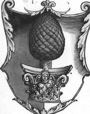 Vorderer Spiegel mit Wappen
