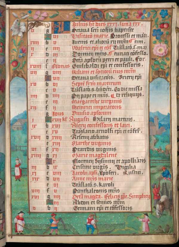 Iulius: Löwe; Heuernte
