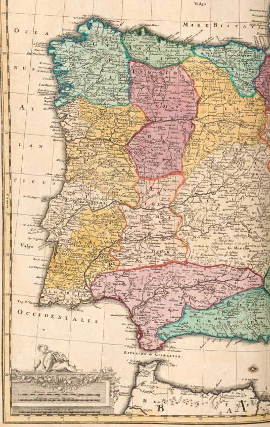 Karte (Kupferstich) über 2 Seiten: ... dans