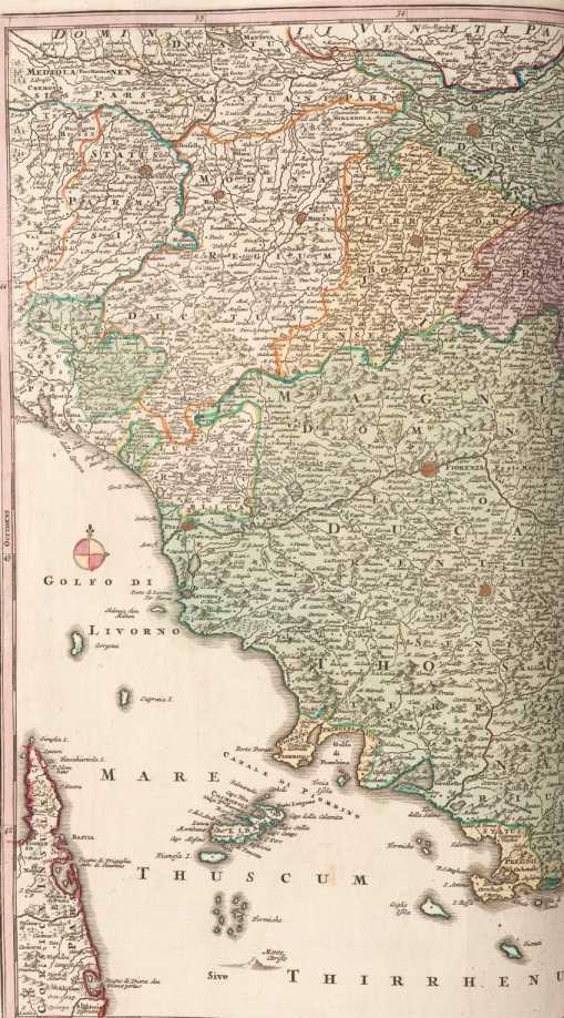 Karte (Kupferstich) über 2 Seiten: ... dans