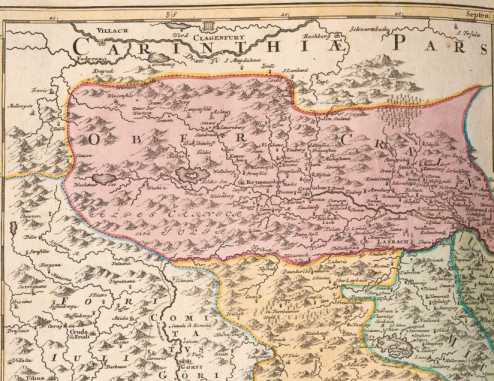 Karte (Kupferstich) über 2 Seiten: ... de