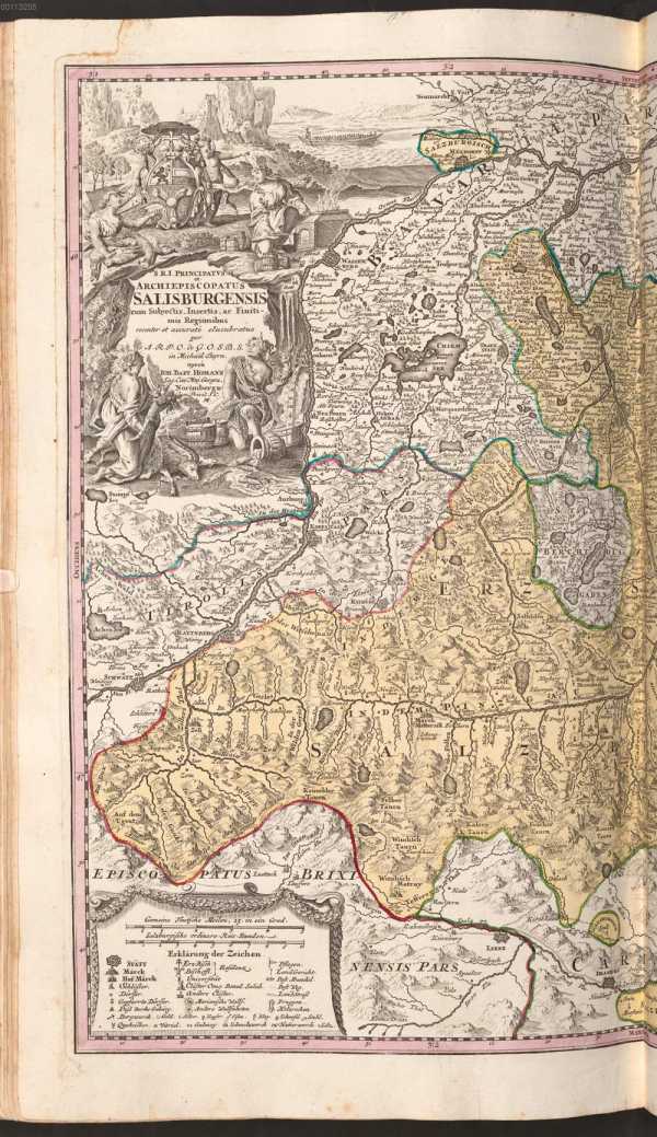 Karte (Kupferstich) über 2 Seiten: ... dans