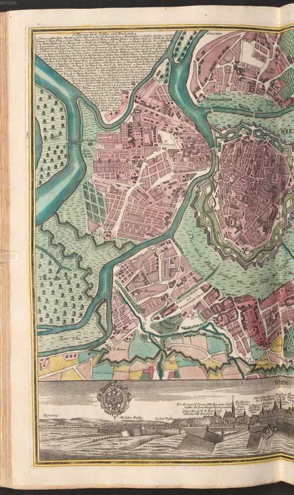 Karte (Kupferstich) über 2 Seiten: ... de