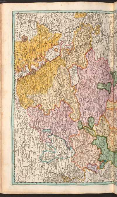 Karte (Kupferstich) über 2 Seiten: ... de