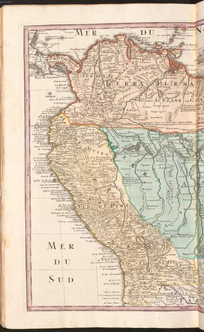 Karte (Kupferstich) über 2 Seiten: ... dans