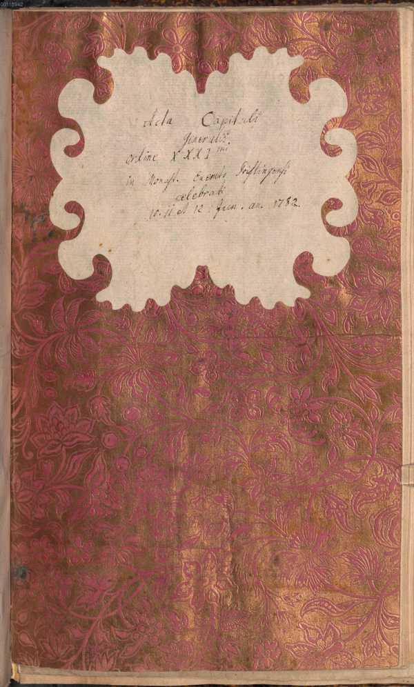 Protokoll 31. Generalkapitel Kloster Prüfening, ... din