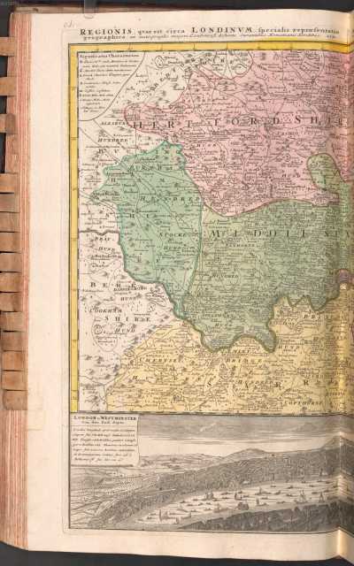 Karte der Umgebung von London ... din