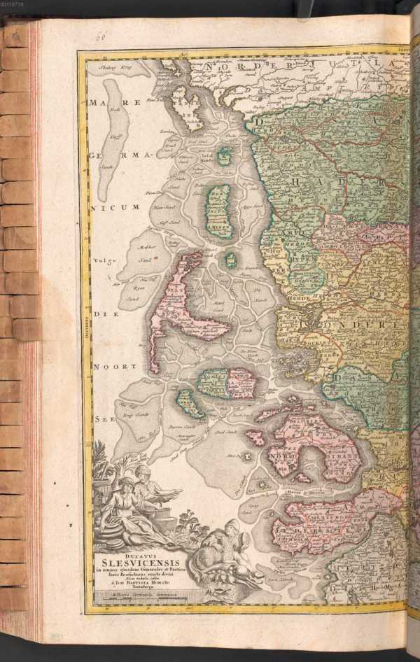 Karte: Teile Jütlands mit nordfriesischen ... de