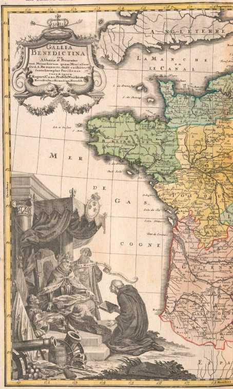 Karte von Frankreich über zwei ... din