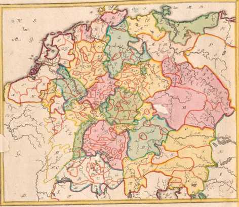 Karte von Mitteleuropa, Südeuropa, Baltikum, ... dans