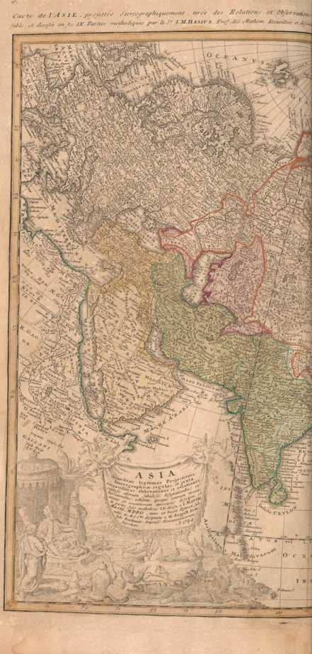 Karte von Asien über zwei ... de