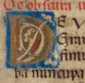 Kleine goldene Renaissance-Initiale D

