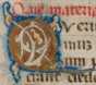 Kleine goldene Renaissance-Initiale Q ... da