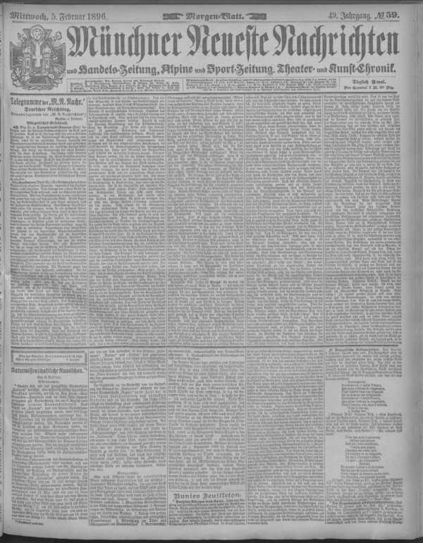Morgen-Blatt 05.02.1896 from
