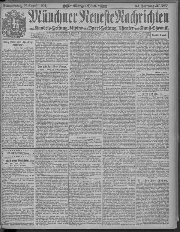 Morgen-Blatt 22.08.1901 from