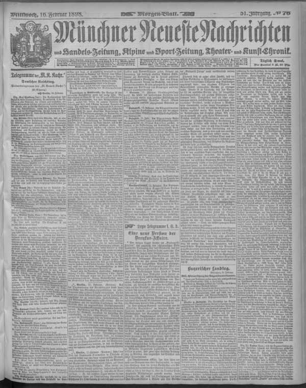 Morgen-Blatt 16.02.1898 aus