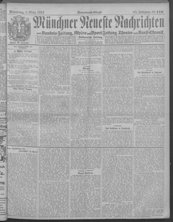 Vorabend-Blatt 05.03.1912 aus