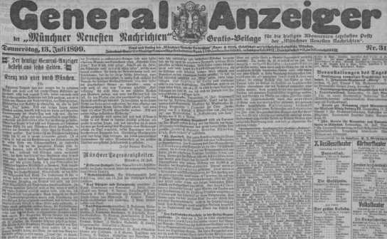 General-Anzeiger 13.07.1899 de