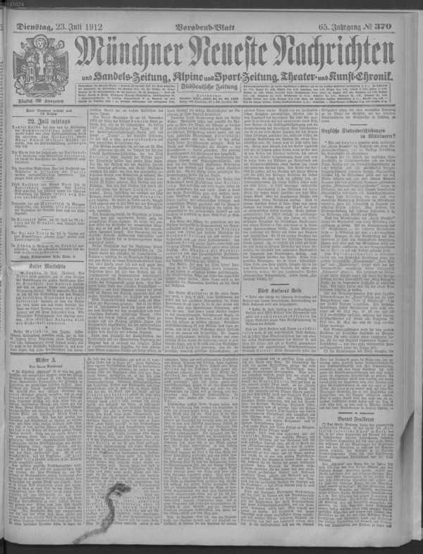 Vorabend-Blatt 23.07.1912 de