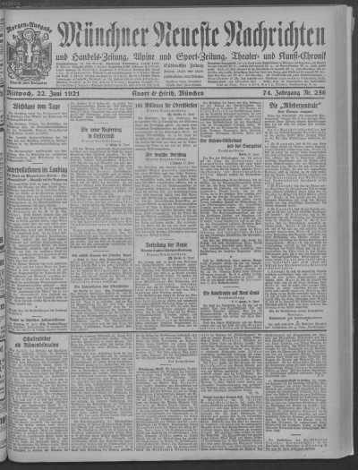Morgen-Ausgabe 22.06.1921 aus