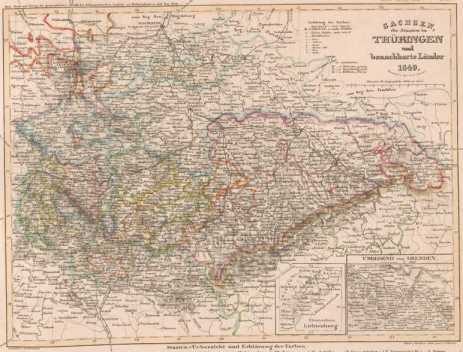 Sachsen, die Staaten in Thüringen und b...