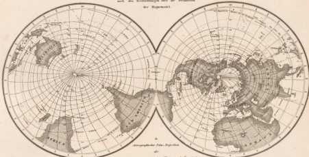 Karte der magnetischen Meridiane und ... dans