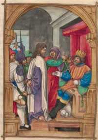 Miniatur: Jesus vor Herodes Antipas ... aus