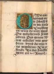 Goldgrundinitiale: O wie ein heiliger ... aus