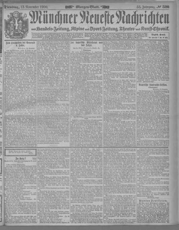 Morgen-Blatt 13.11.1900 aus
