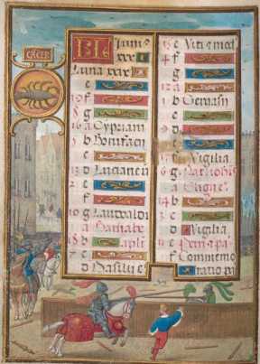 Kalenderbild Juni: Turnierkampf + Krebs ... de