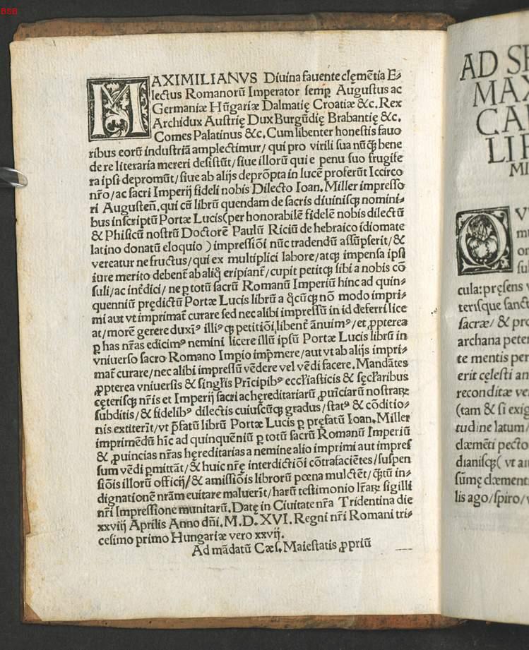 Ricius Paulus C I Iqati Ila Yi Osa F Ben Avra Ha M Portae Lvcis H A Ec Est Porta Tetragra M Maton Iusti Intrabu N T P Er Eam 1516 Digitised Book From The Copyright Free Holdings Of The Bavarian State Library Munich