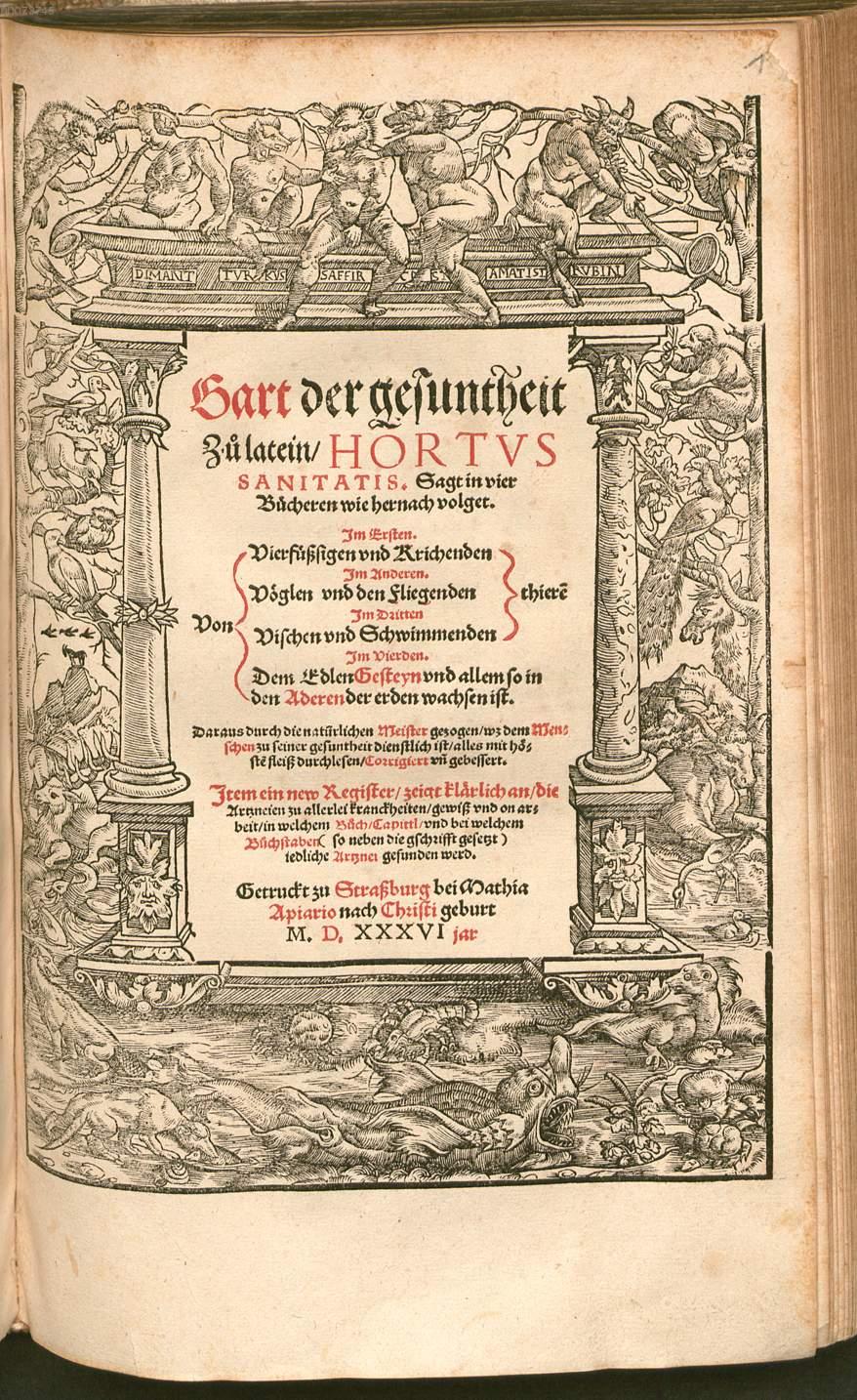 Gart der Gesundheit ( 1536) Digitalisiertes Buch aus dem